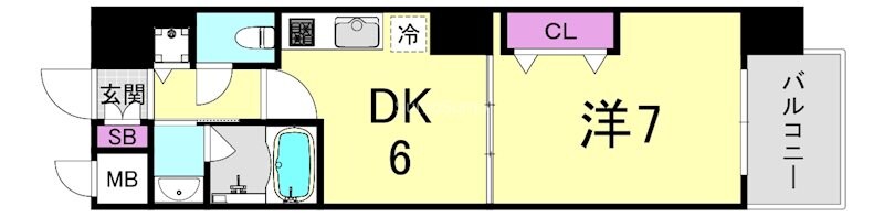 本町駅 徒歩3分 9階の物件間取画像