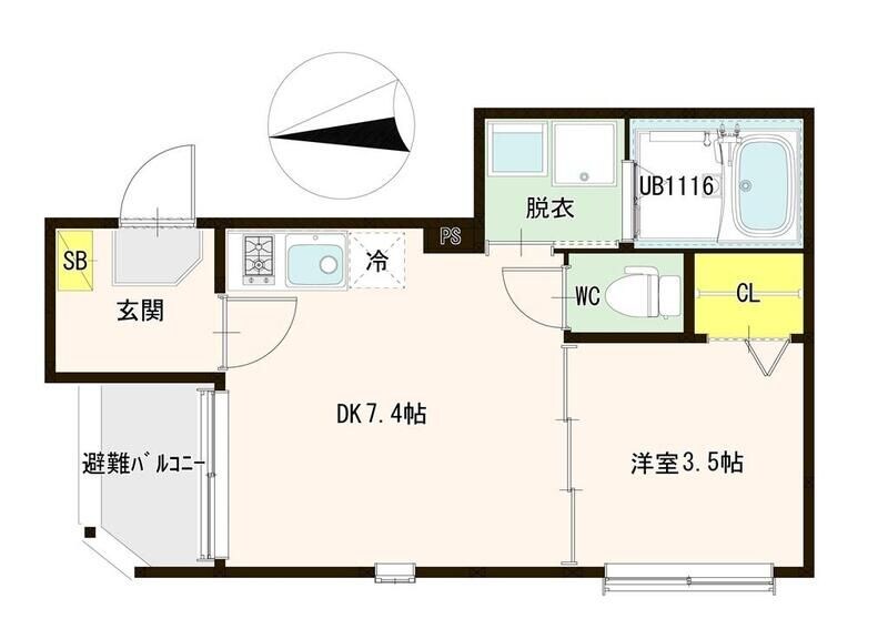 吹田駅 徒歩6分 1階の物件間取画像