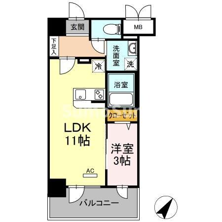 First博多駅前の物件間取画像