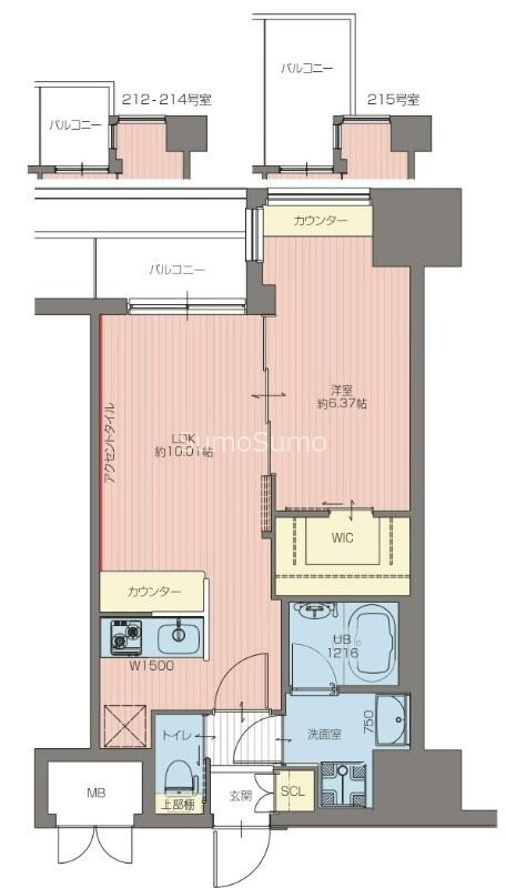 堺筋本町駅 徒歩3分 14階の物件間取画像