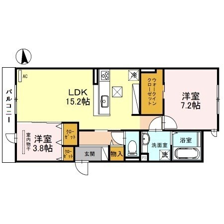 フローリッシュⅡの物件間取画像