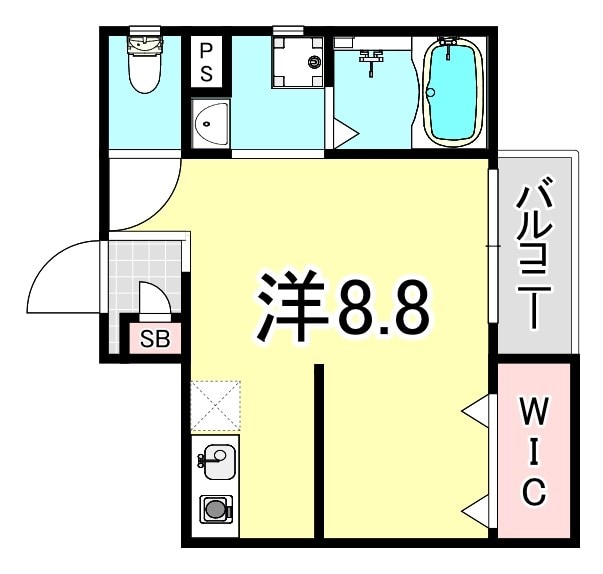 出屋敷駅 徒歩10分 3階の物件間取画像