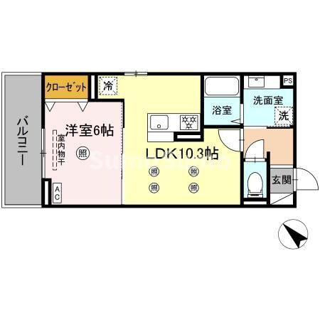 D-ROOM五十川Ⅱの物件間取画像