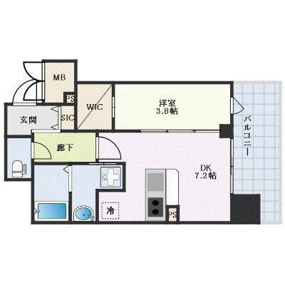 la Waison NAMBA westの物件間取画像