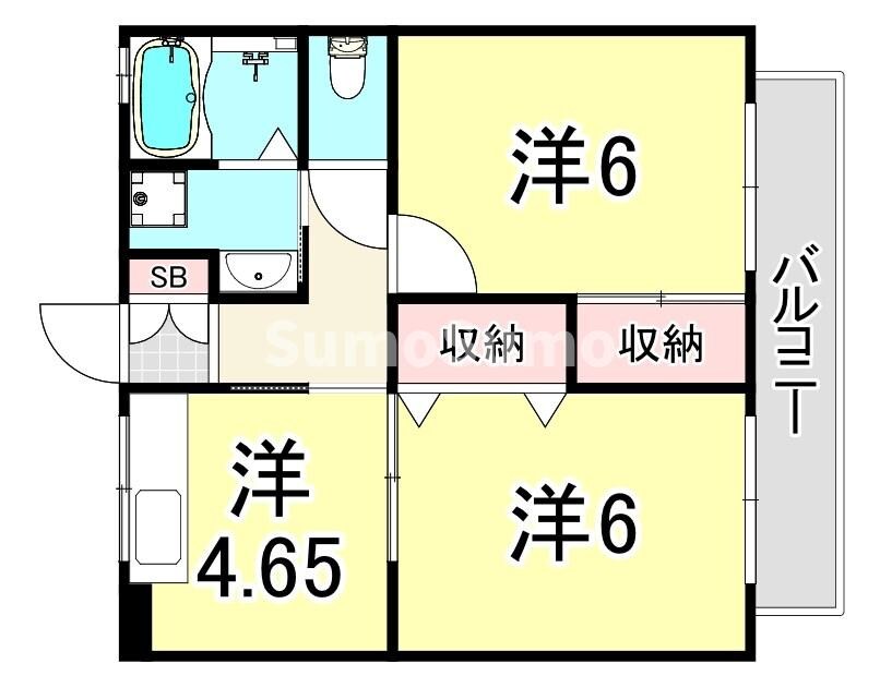 武庫之荘駅 徒歩16分 2階の物件間取画像