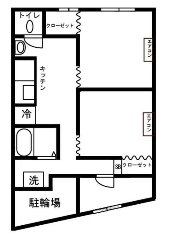 福駅 徒歩5分 1階の物件間取画像