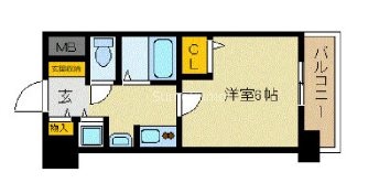 堺筋本町駅 徒歩2分 5階の物件間取画像