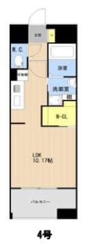 博多駅 徒歩19分 10階の物件間取画像