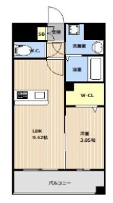 薬院大通駅 徒歩5分 13階の物件間取画像