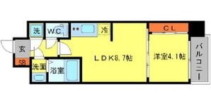 肥後橋駅 徒歩3分 5階の物件間取画像