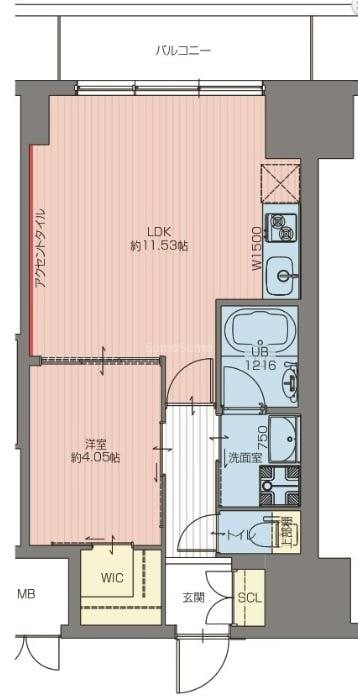 堺筋本町駅 徒歩3分 6階の物件間取画像