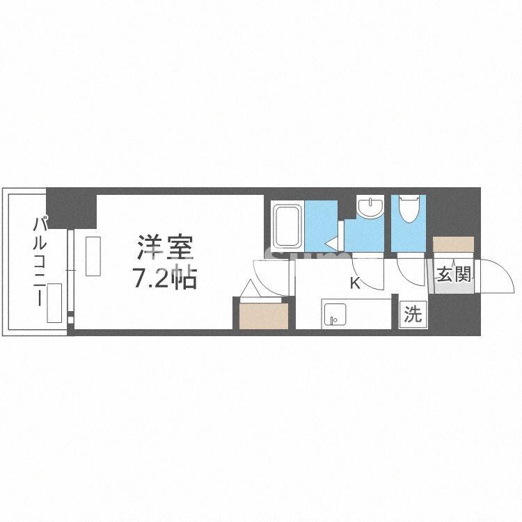 今宮駅 徒歩6分 8階の物件間取画像