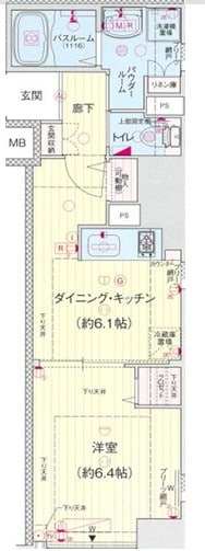 北浜駅 徒歩5分 8階の物件間取画像