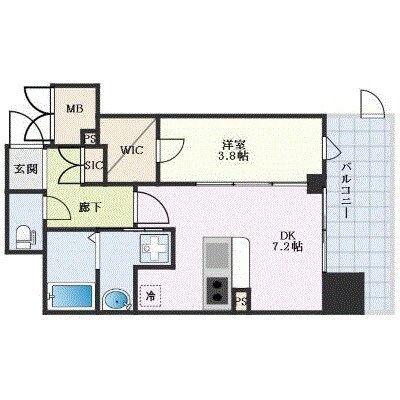 la Waison NAMBA westの物件間取画像