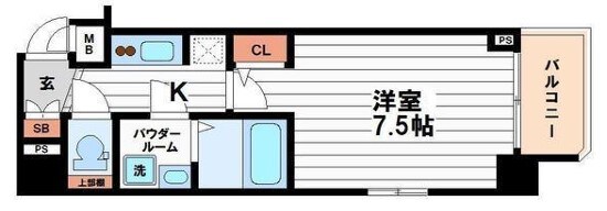 サムティ北浜大手通の物件間取画像