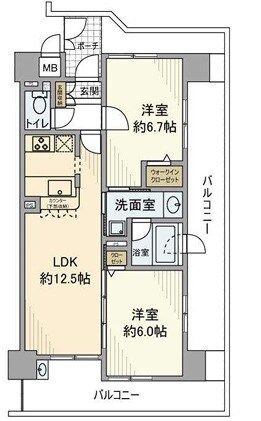 心斎橋駅 徒歩10分 11階の物件間取画像