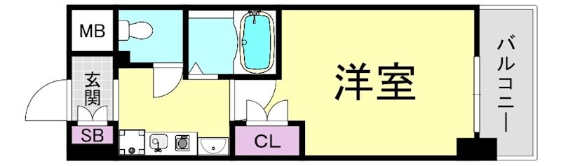 なんば駅 徒歩5分 6階の物件間取画像