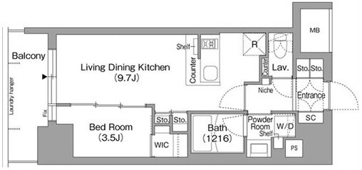 コンフォリア・リヴ北浜淡路町の物件間取画像