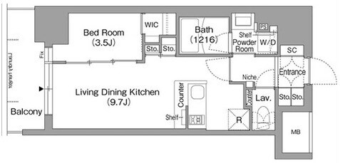 コンフォリア・リヴ北浜淡路町の物件間取画像