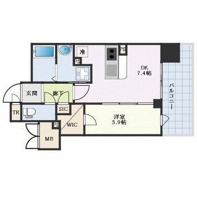 la Waison NAMBA westの物件間取画像