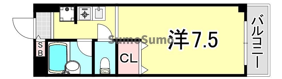 フロレセール南塚口の物件間取画像