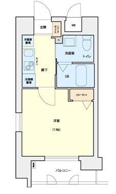桜川駅 徒歩3分 3階の物件間取画像