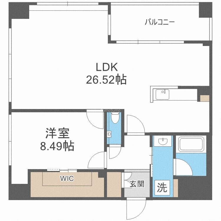 堺筋本町駅 徒歩3分 15階の物件間取画像