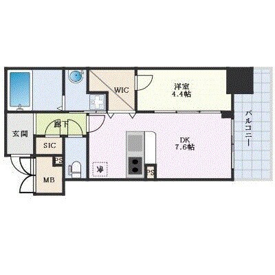 la Waison NAMBA westの物件間取画像