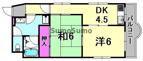 杭瀬駅 徒歩8分 3階の物件間取画像