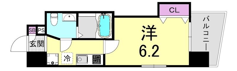 LUXE難波EASTの物件間取画像