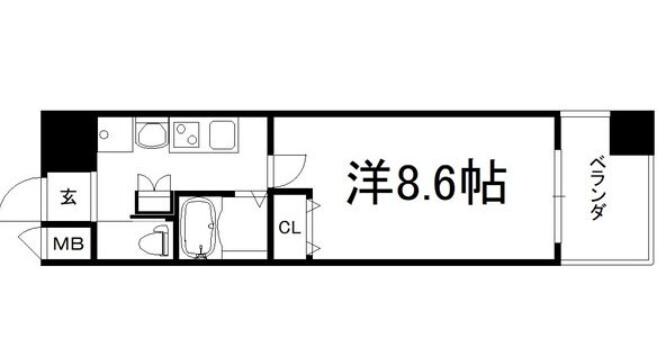 難波駅 徒歩5分 3階の物件間取画像