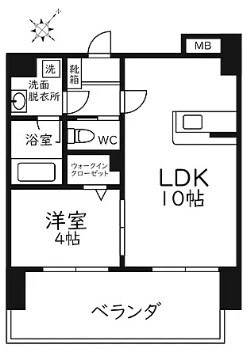 MODERN PALAZZO天神南Leafの物件間取画像