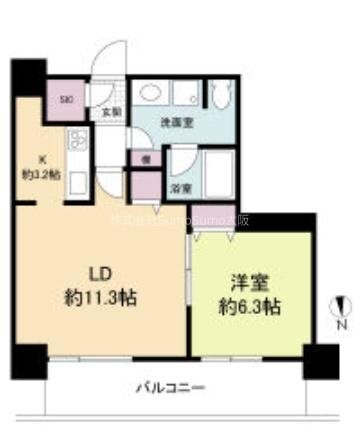 本町駅 徒歩7分 11階の物件間取画像