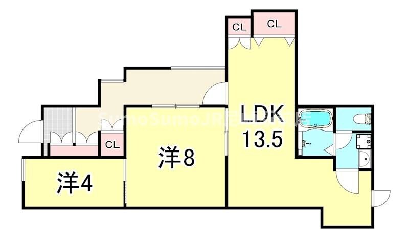 武庫之荘グリーンハイツⅠの物件間取画像