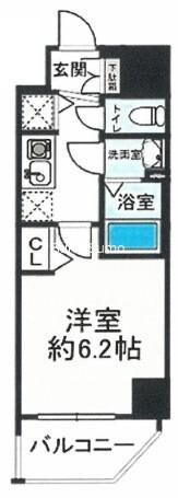 ドーム前千代崎駅 徒歩5分 2階の物件間取画像