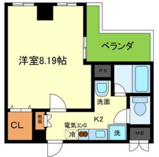 四ツ橋駅 徒歩5分 10階の物件間取画像