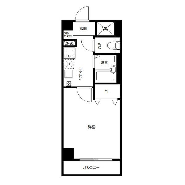 西新駅 徒歩5分 4階の物件間取画像