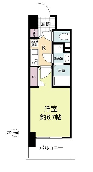 長堀橋駅 徒歩3分 7階の物件間取画像