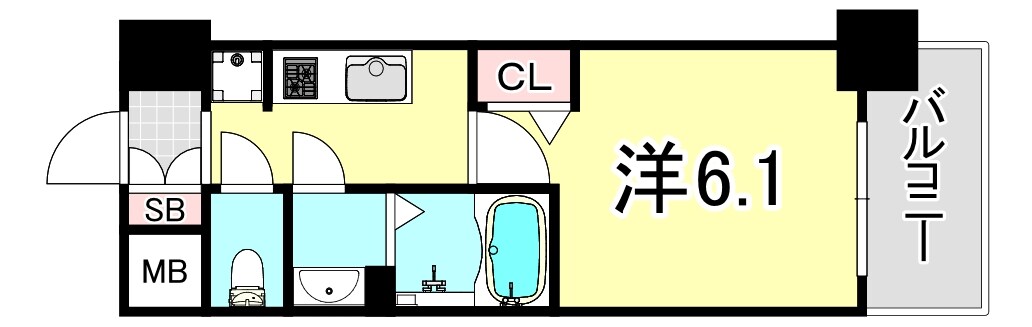 プレサンス大国町ブライスの物件間取画像
