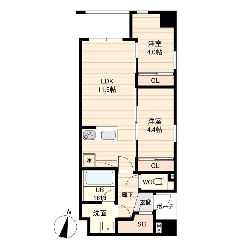 赤坂駅 徒歩10分 5階の物件間取画像