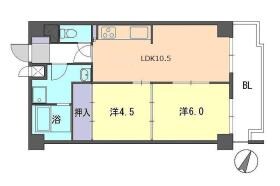 薬院大通駅 徒歩4分 7階の物件間取画像