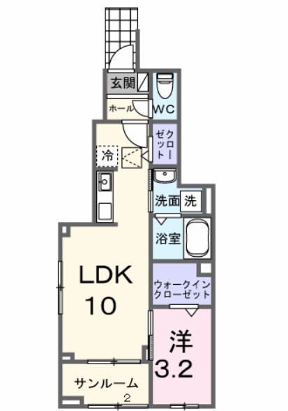 カーサ ラ ルーチェ Ⅰの物件間取画像