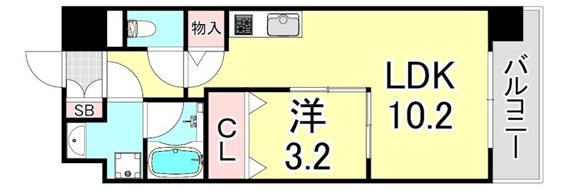 江坂駅 徒歩10分 3階の物件間取画像