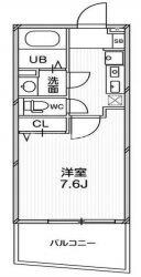 阿波座駅 徒歩3分 7階の物件間取画像