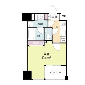 肥後橋駅 徒歩7分 6階の物件間取画像