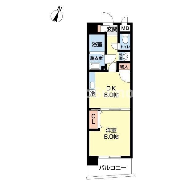 西鉄平尾駅 徒歩7分 7階の物件間取画像