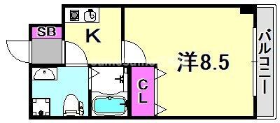 江坂駅 徒歩9分 6階の物件間取画像