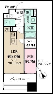 パークアクシス福岡県庁前の物件間取画像