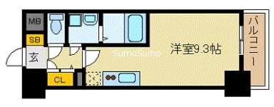 難波駅 徒歩1分 2階の物件間取画像