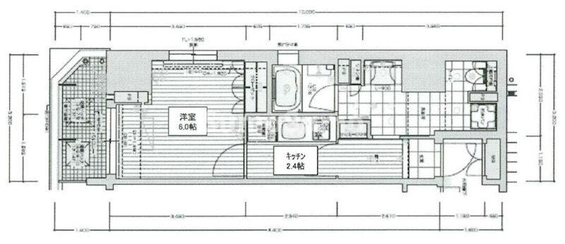 長堀橋駅 徒歩5分 11階の物件間取画像